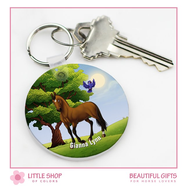 Thoroughbred Horse Personalised Key Ring (Creator Uploaded)