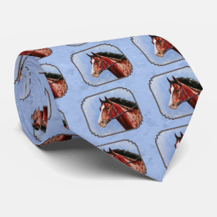 Thoroughbred Horse Racehorse Blue Tie