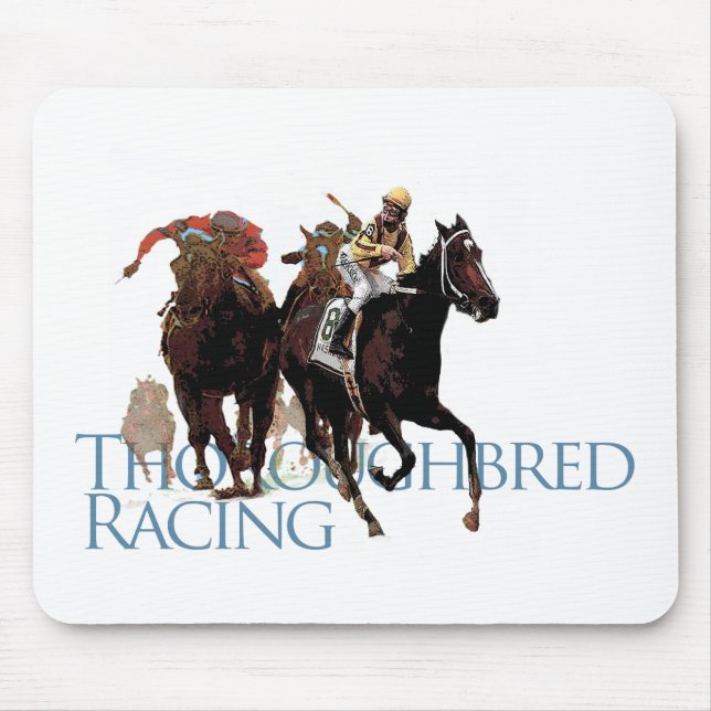 Thoroughbred Horse Racing Gifts Mouse Mat (Front)