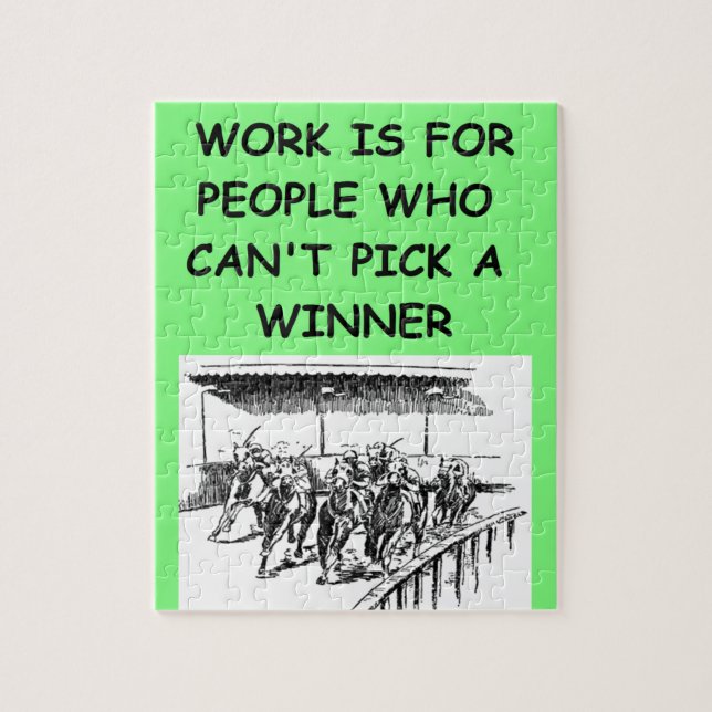 thoroughbred horse racing jigsaw puzzle (Vertical)