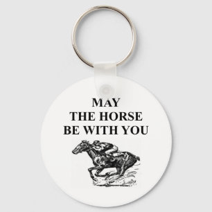 thoroughbred horse racing key ring
