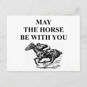 thoroughbred horse racing postcard
