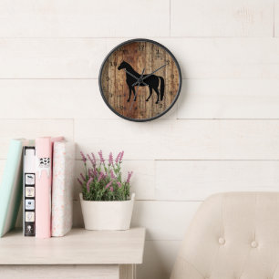 Thoroughbred Horse Silhouette Wall Clock