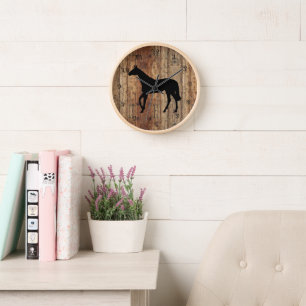 Thoroughbred Horse Silhouette Wall Clock