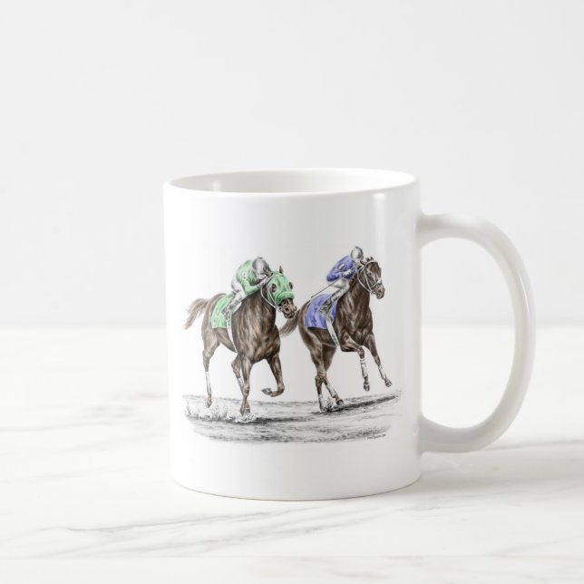 Thoroughbred Horses Racing Coffee Mug (Right)