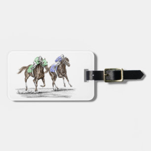 Thoroughbred Horses Racing Luggage Tag