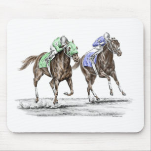Thoroughbred Horses Racing Mouse Mat