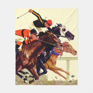 Thoroughbred Race Fleece Blanket