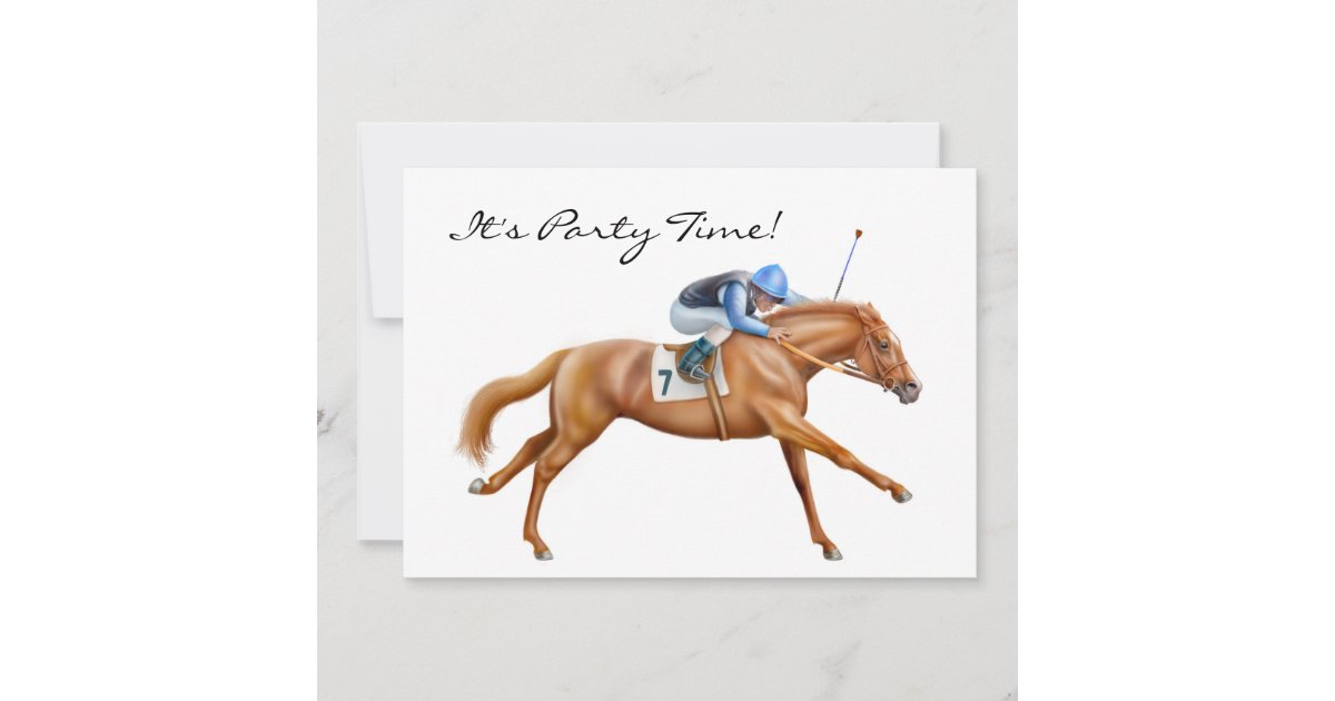 Thoroughbred Race Horse Invitation Zazzle