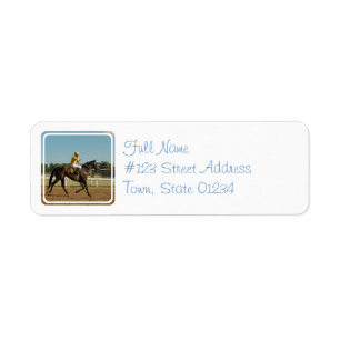 Thoroughbred Race Horse Mailing Label