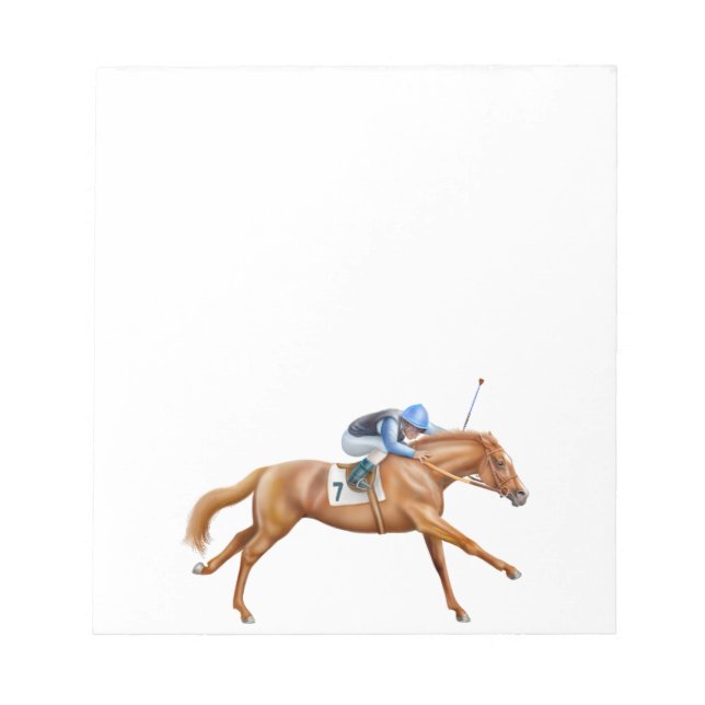 Thoroughbred Race Horse Notepad (Front)