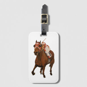 Thoroughbred Race Horse Wins Classic Luggage Tag