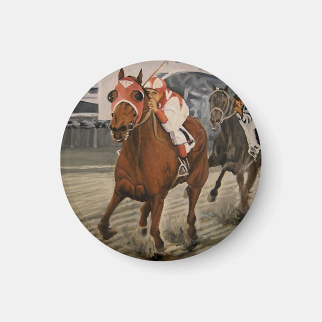 Thoroughbred Race Horse Wins Classic Magnet (Front)