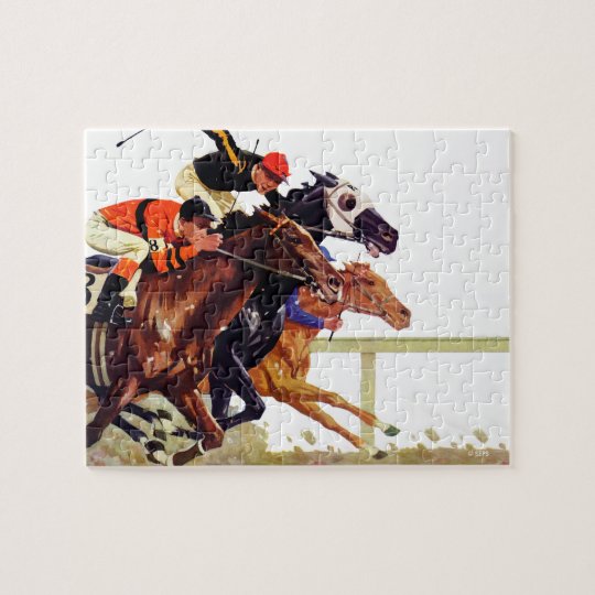 Thoroughbred Race Jigsaw Puzzle Zazzle.co.uk
