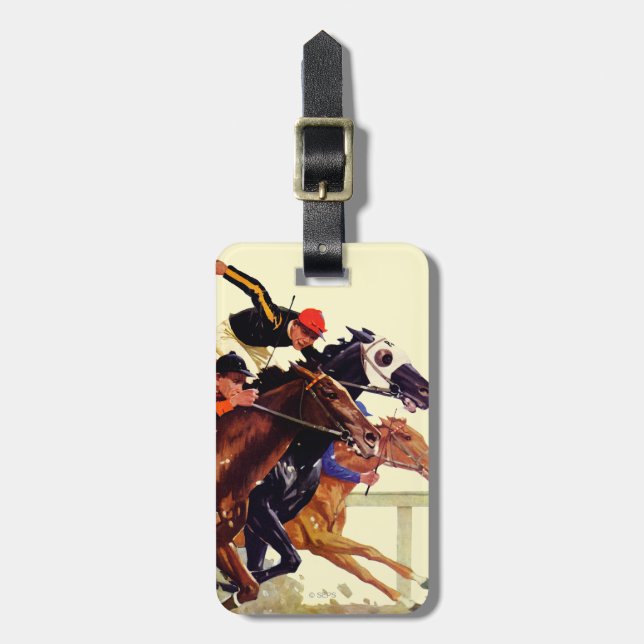 Thoroughbred Race Luggage Tag (Front Vertical)