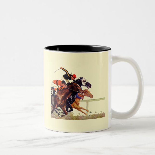 Thoroughbred Race Two-Tone Coffee Mug (Right)