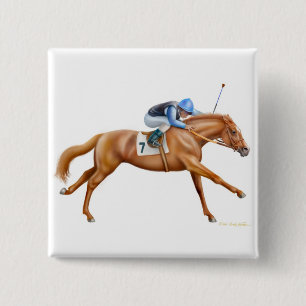 Thoroughbred Racehorse Pin