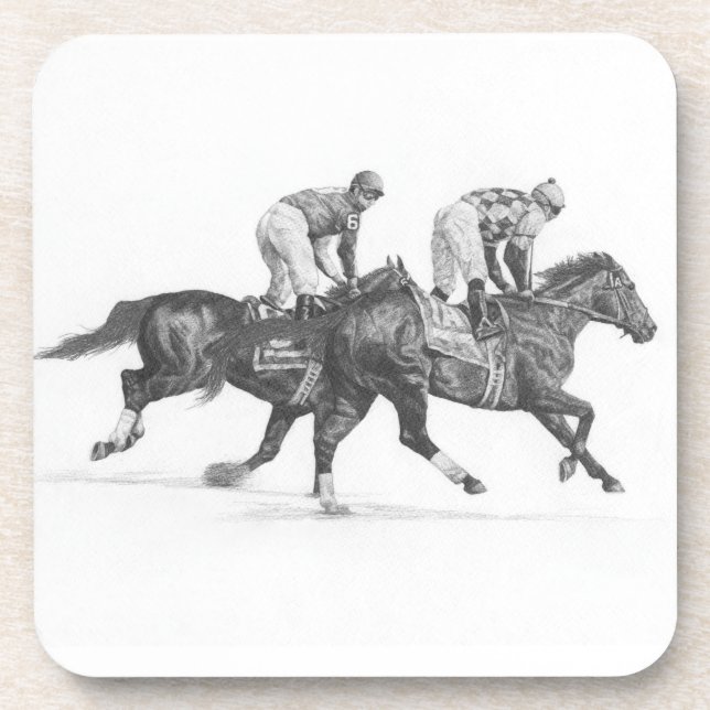 Thoroughbred Racehorse - Set of 6 Coasters (Front)