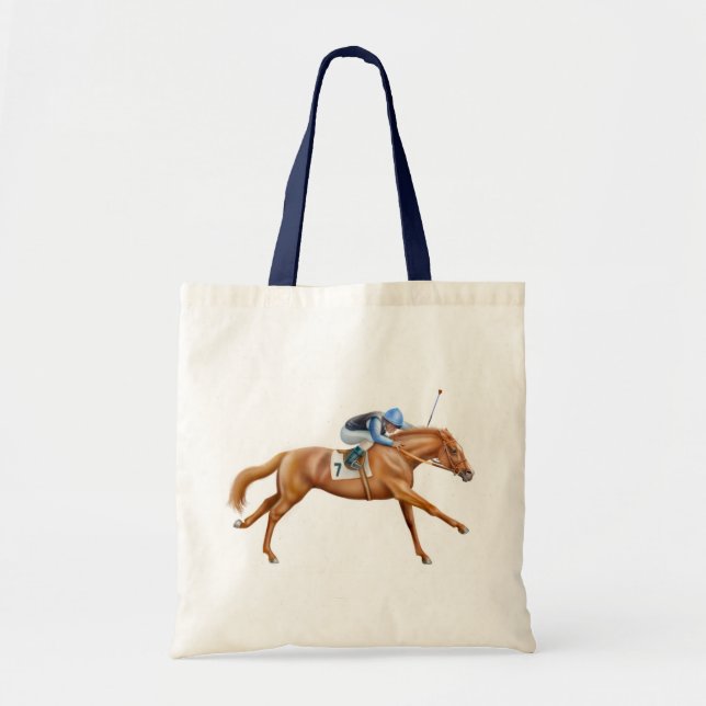 Thoroughbred Racehorse Tote Bag (Front)