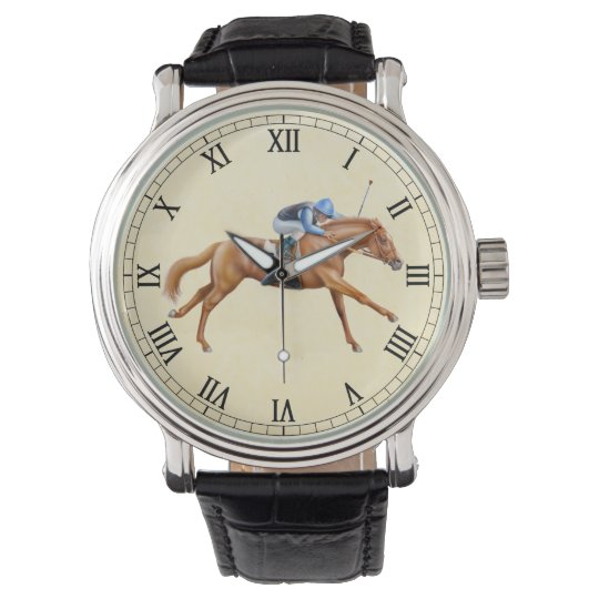 Thoroughbred Racing Horse Equestrian Watch Zazzle Co Uk