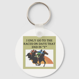 thoroughbred racing lovers key ring