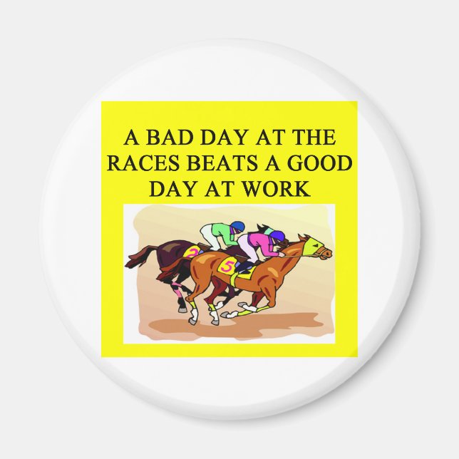 thoroughbred racing lovers magnet (Front)