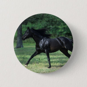 Thoroughbred Running 6 Cm Round Badge