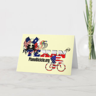 Thoroughbred Texan Cyclist Greeting Cards