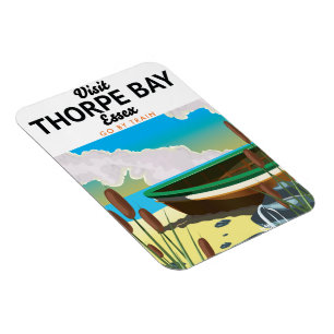 Thorpe bay Essex Seaside travel poster. Magnet