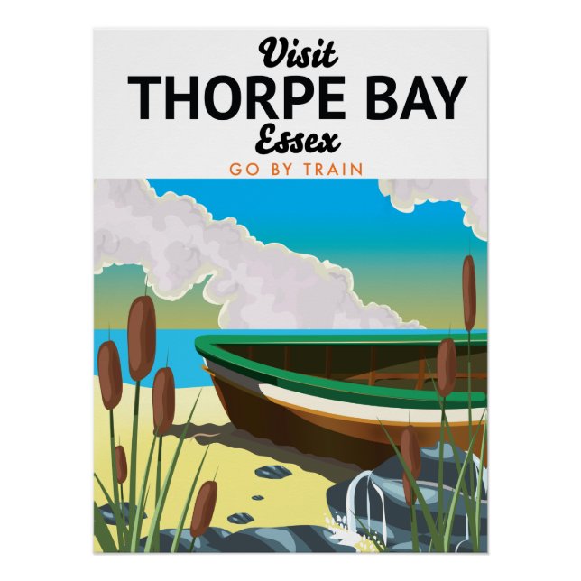 Thorpe bay Essex Seaside travel poster. Poster (Front)