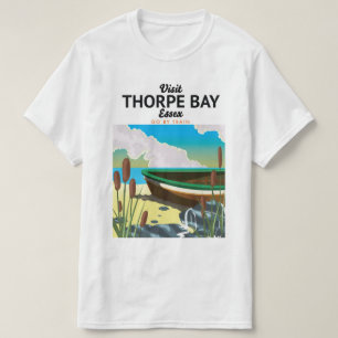 Thorpe bay Essex Seaside travel poster. T-Shirt