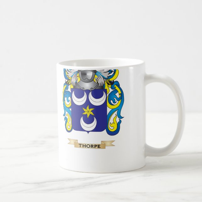 Thorpe Family Crest (Coat of Arms) Coffee Mug (Right)