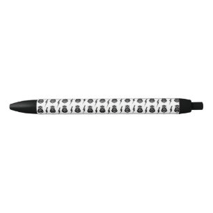 Thor's Hammer and Lightning Bolts Black Ink Pen