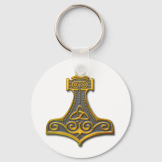 Thor's Hammer-gold Key Ring