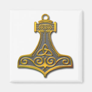 Thor's Hammer-gold Magnet