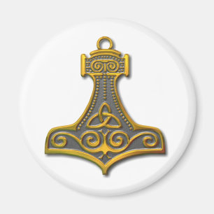 Thor's Hammer-gold Magnet