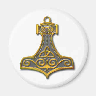 Thor's Hammer-gold Magnet