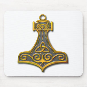 Thor's Hammer-gold Mouse Mat