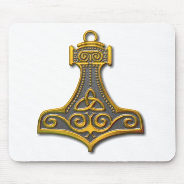 Thor's Hammer-gold Mouse Mat (Front)