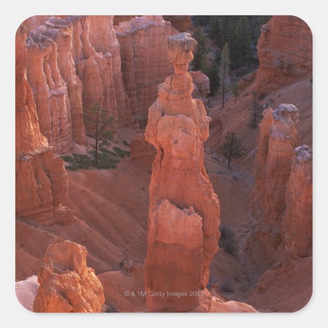 Thor's Hammer hoodoo on Navajo Trail Square Sticker (Front)