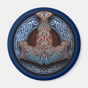 Thor's Hammer Round Magnet
