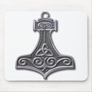 Thor's Hammer-silver Mouse Mat