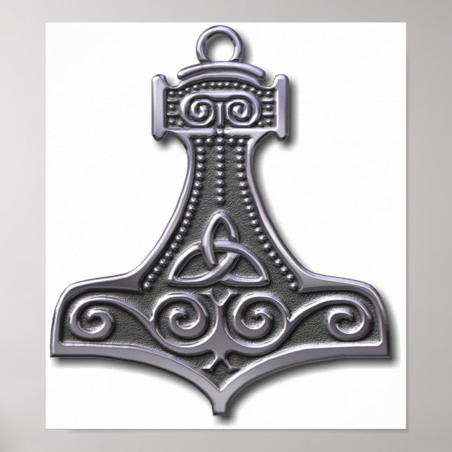 Thor's Hammer-silver Poster (Front)