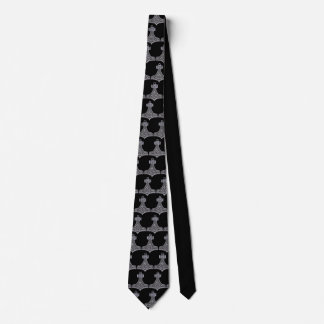 Thor's Hammer-silver Tie Black Background