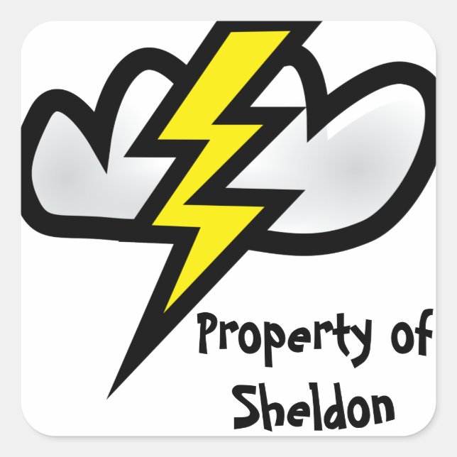 Thor's Thunder Square Sticker (Front)