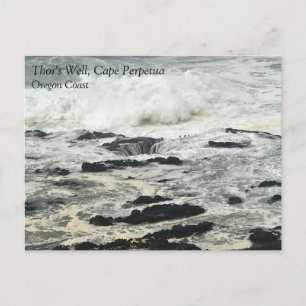Thor's Well, Cape Perpetua, Oregon Coast Postcard