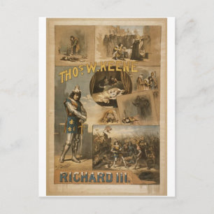 Thos .W. Keene, 'Richard III' Vintage Theatre Postcard