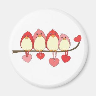 Those Birds On Valentines DAy Magnet