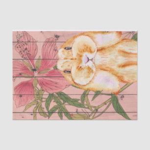 Those Cheeks!! Super Cute Bunny! Tissue Paper