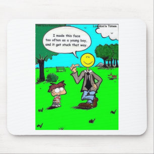 Those Happy Faces Offbeat Cartoon Gifts & Tees Mouse Mat